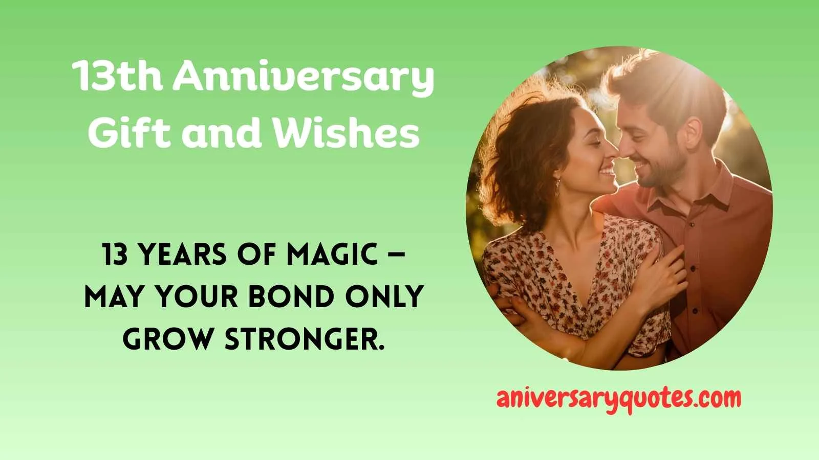 13th Anniversary Gift and Wishes