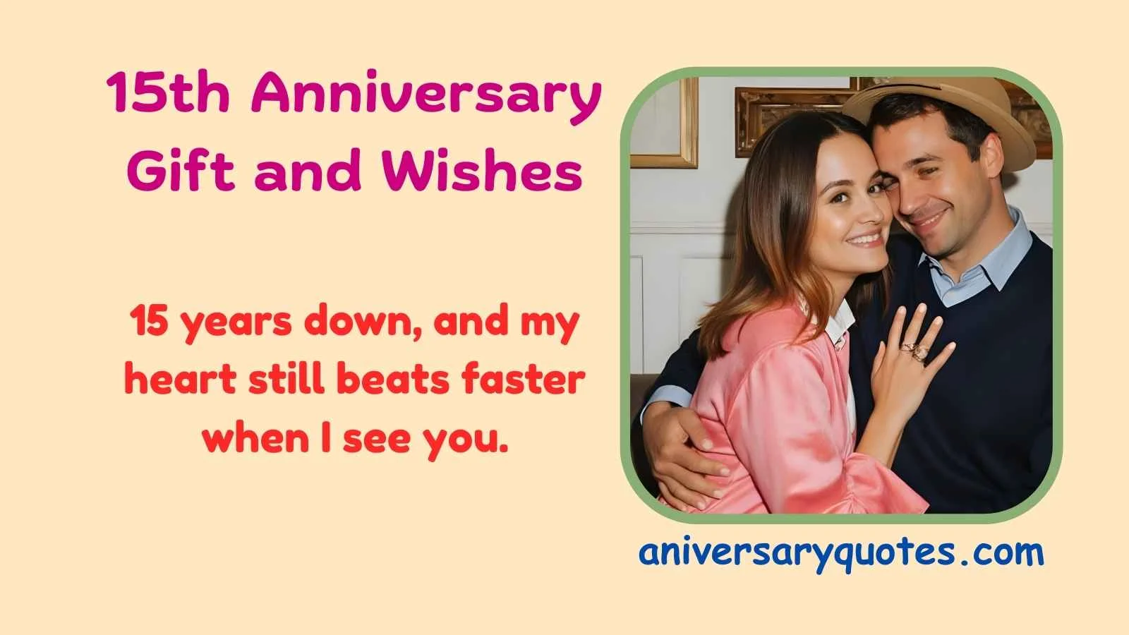 15th Anniversary Gift and Wishes
