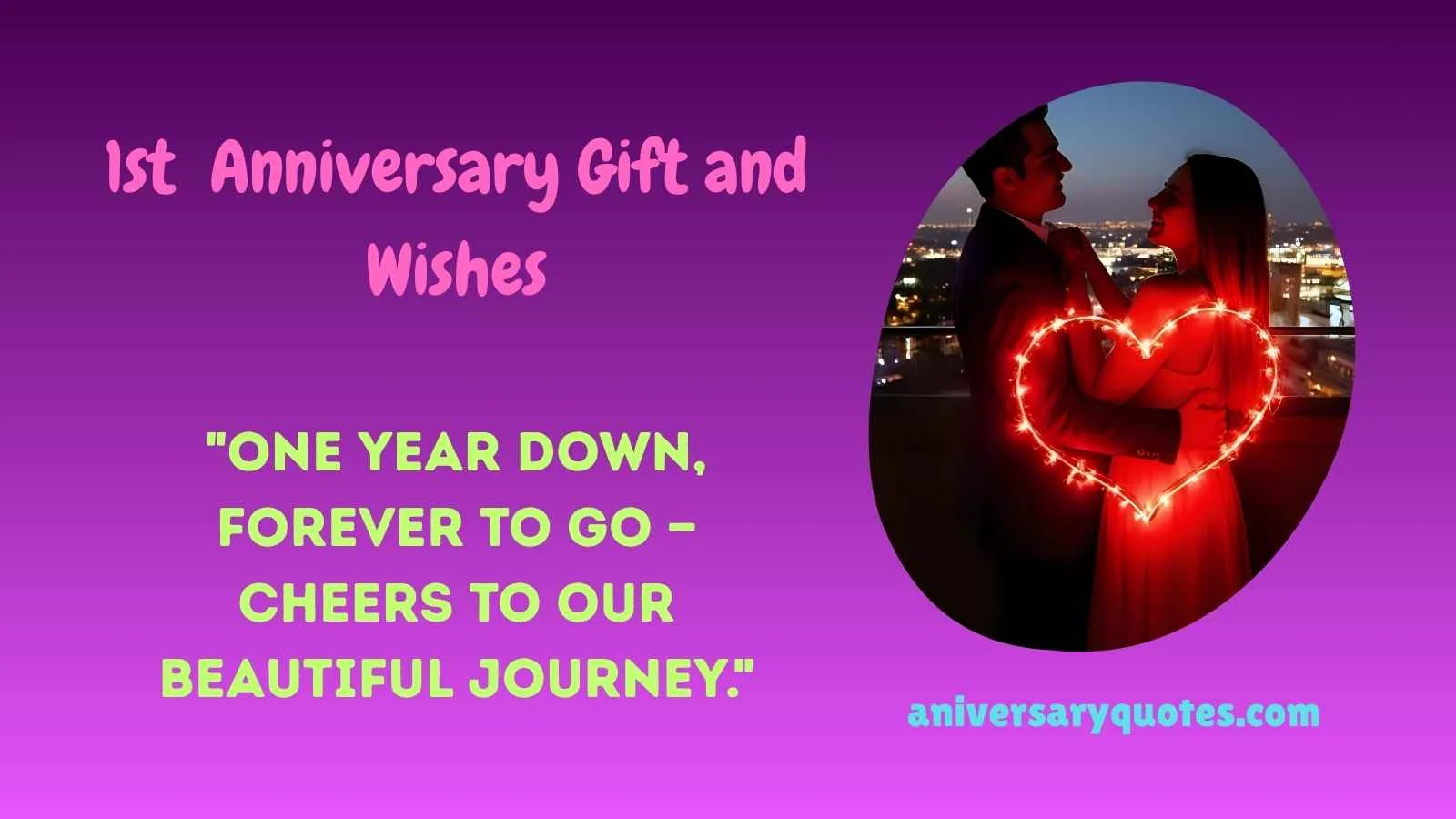 1st Anniversary Gift and Wishes