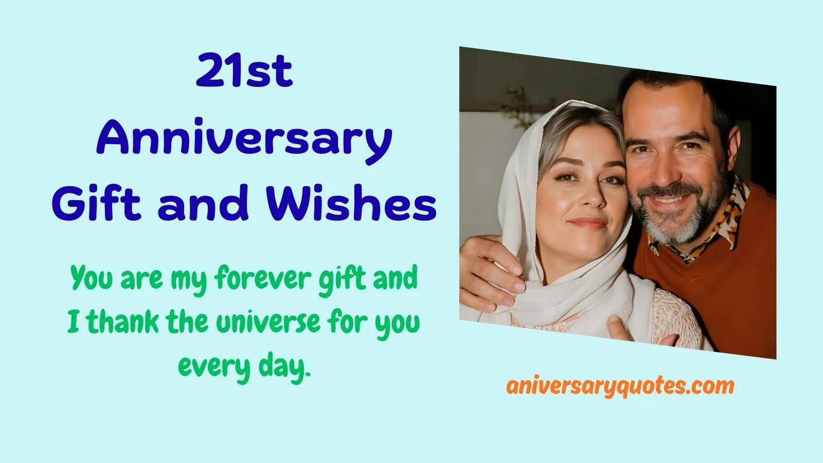 21st Anniversary Gift and Wishes