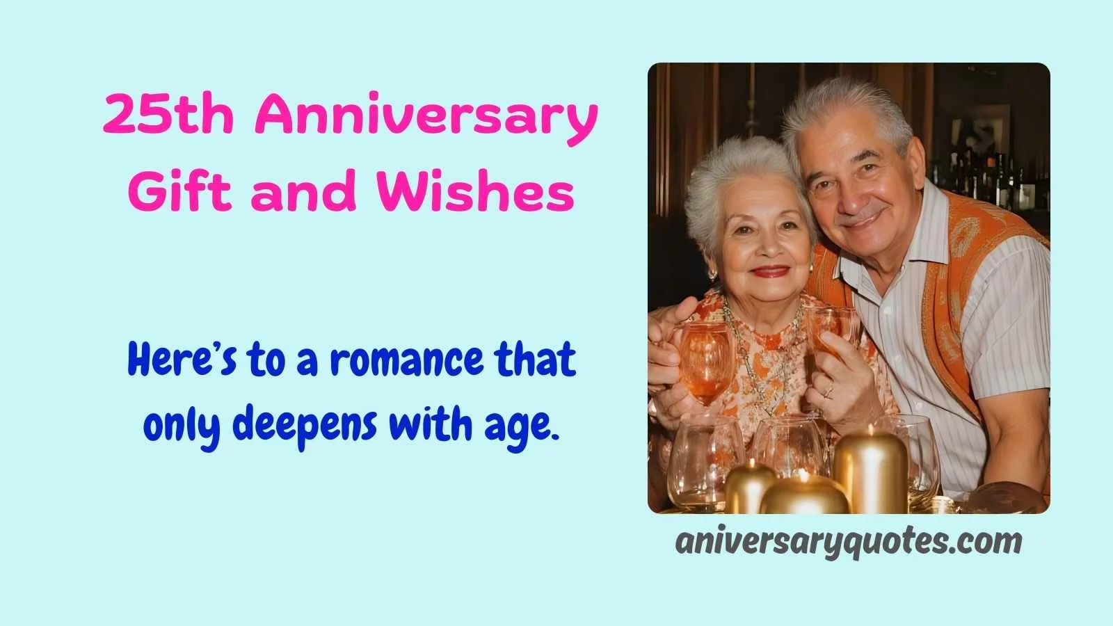 25th Anniversary Gift and Wishes
