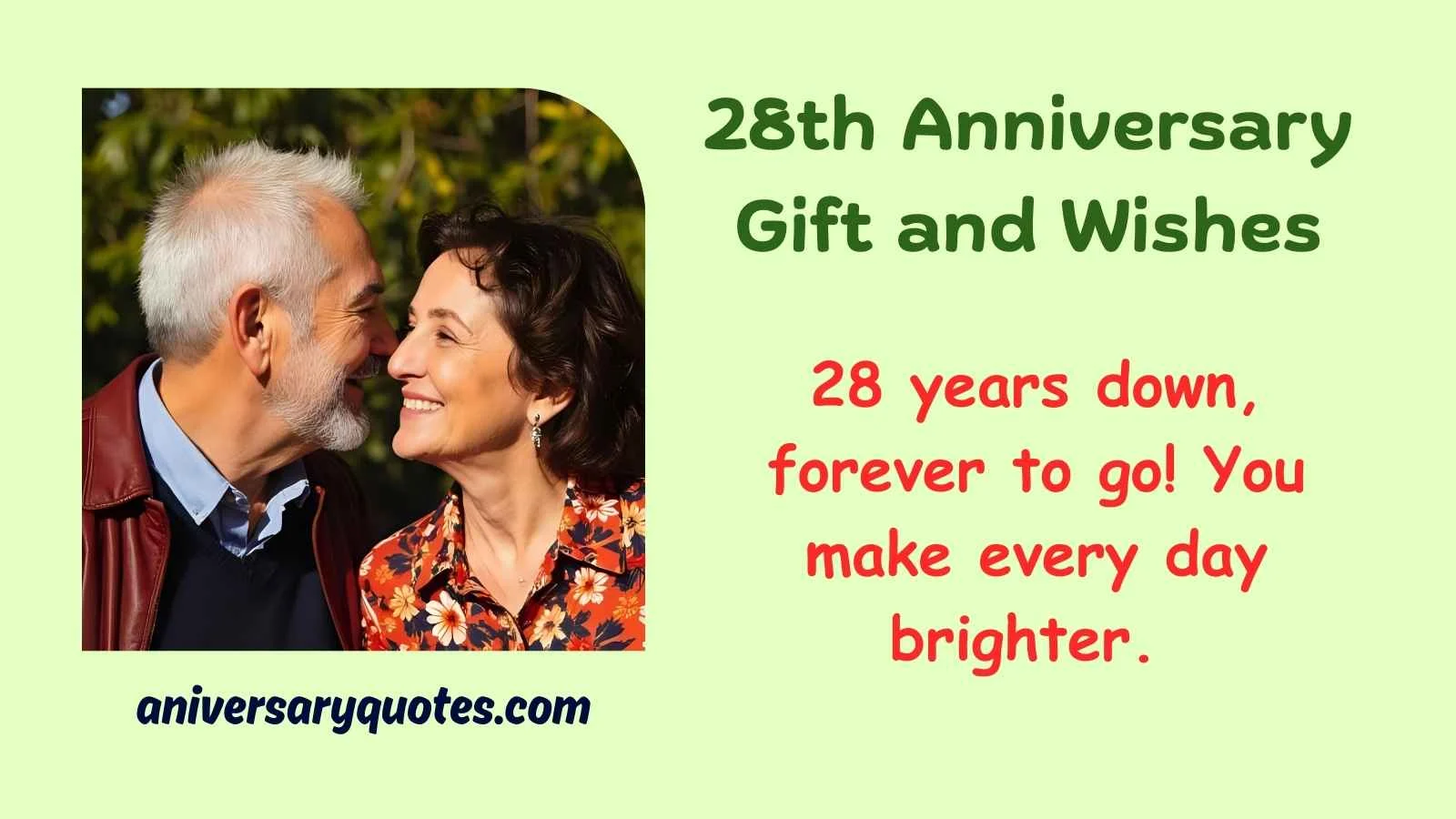 28th Anniversary Gift and Wishes