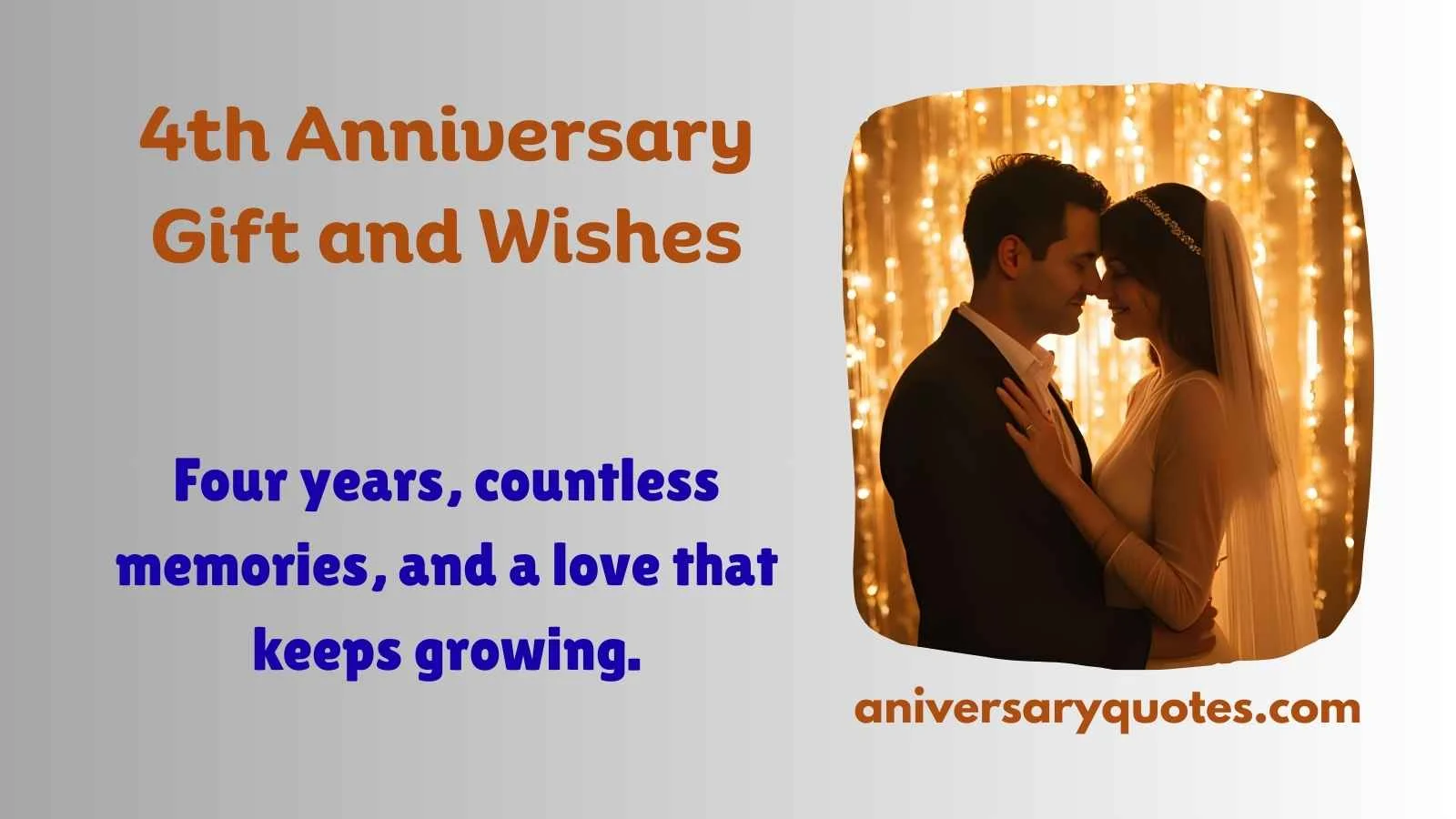 4th Anniversary Gift and Wishes