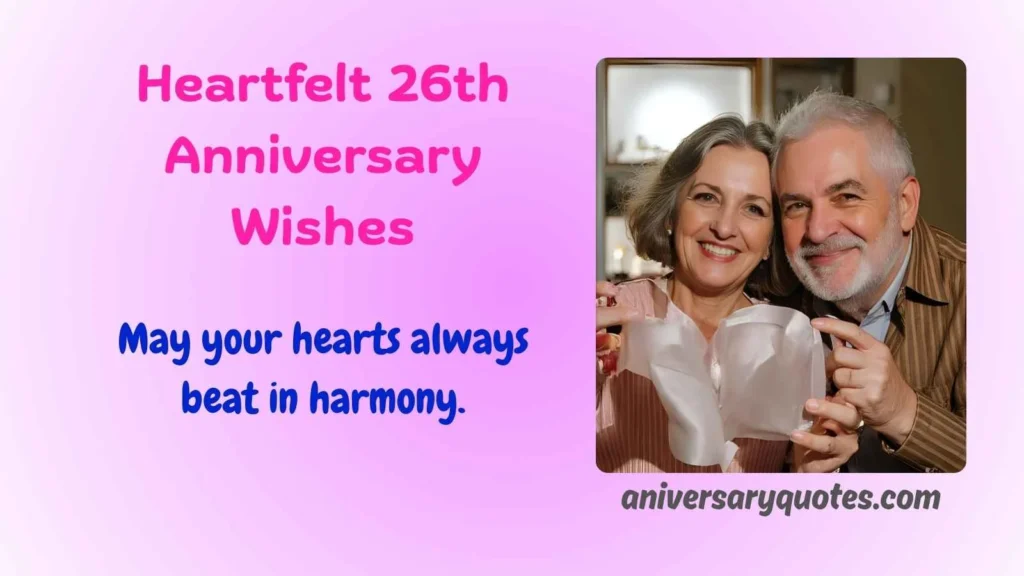 Heartfelt 26th Anniversary Wishes