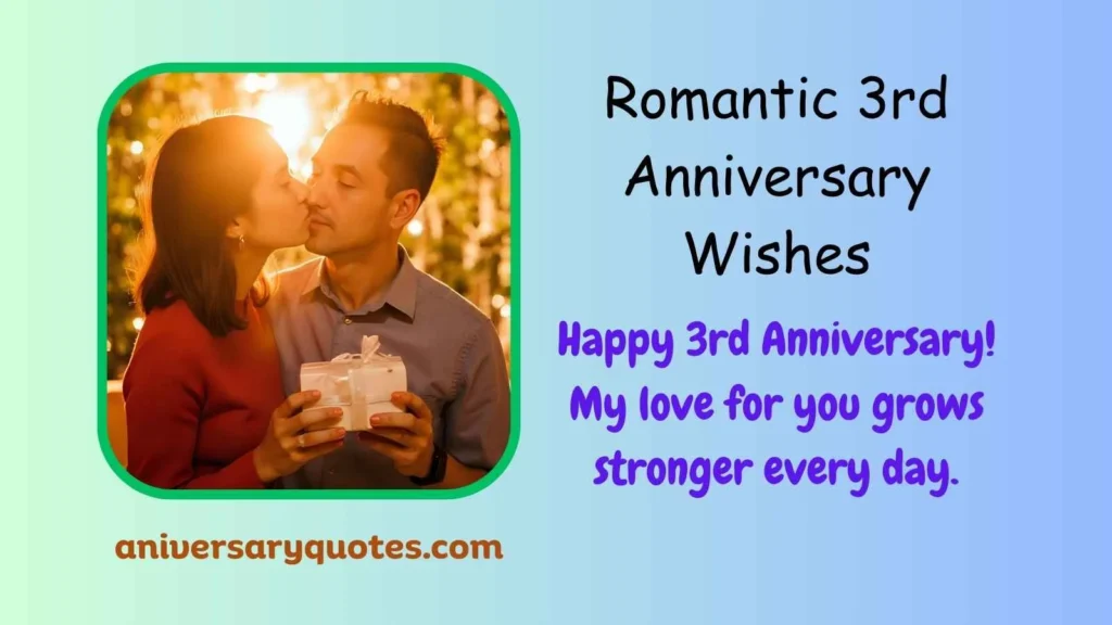 Romantic 3rd Anniversary Wishes