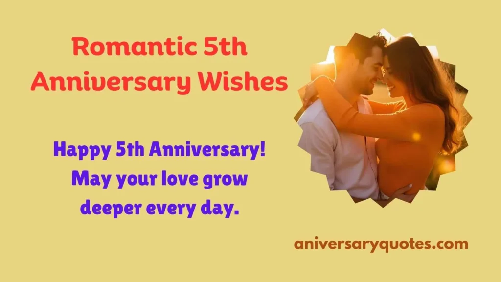 Romantic 5th Anniversary Wishes