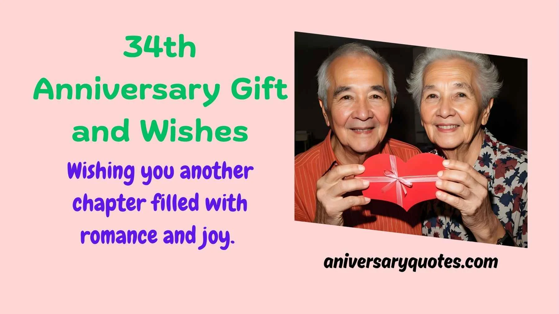34th Anniversary Gift and Wishes