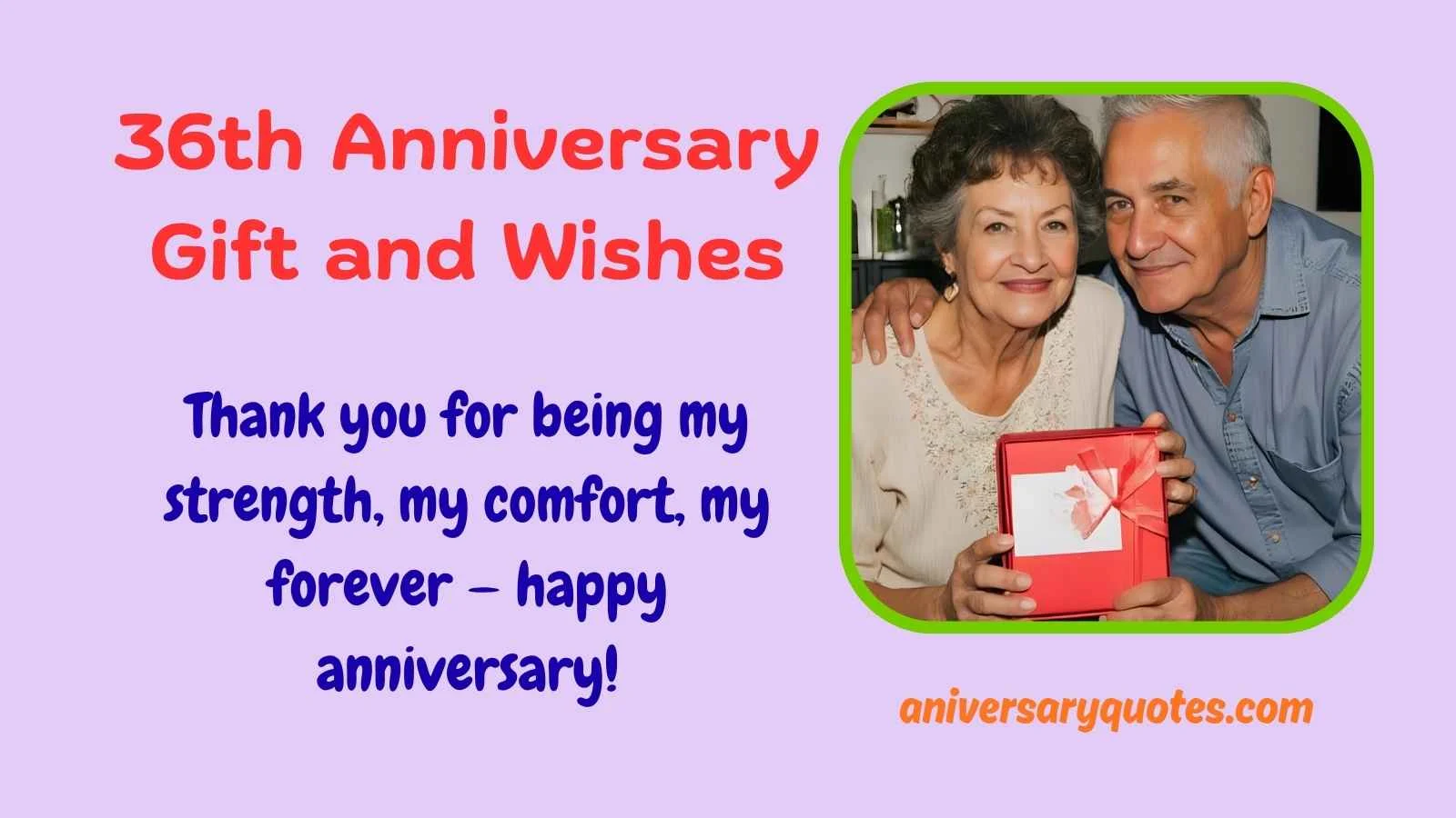 36th Anniversary Gift and Wishes