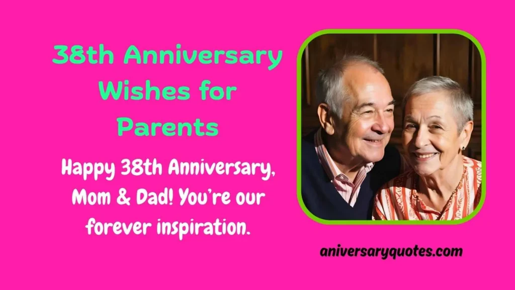 38th Anniversary Wishes for Parents