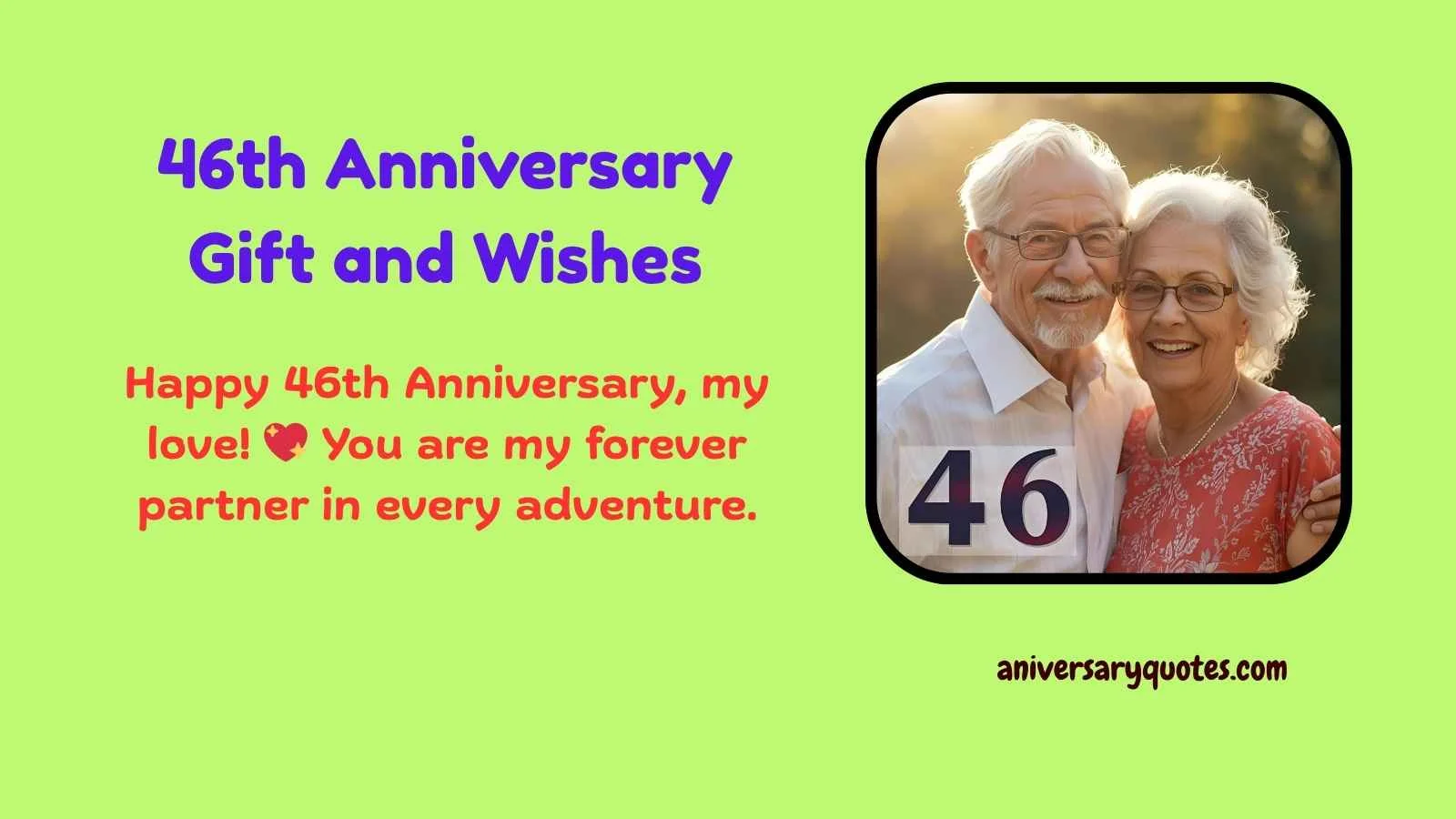 46th Anniversary Gift and Wishes