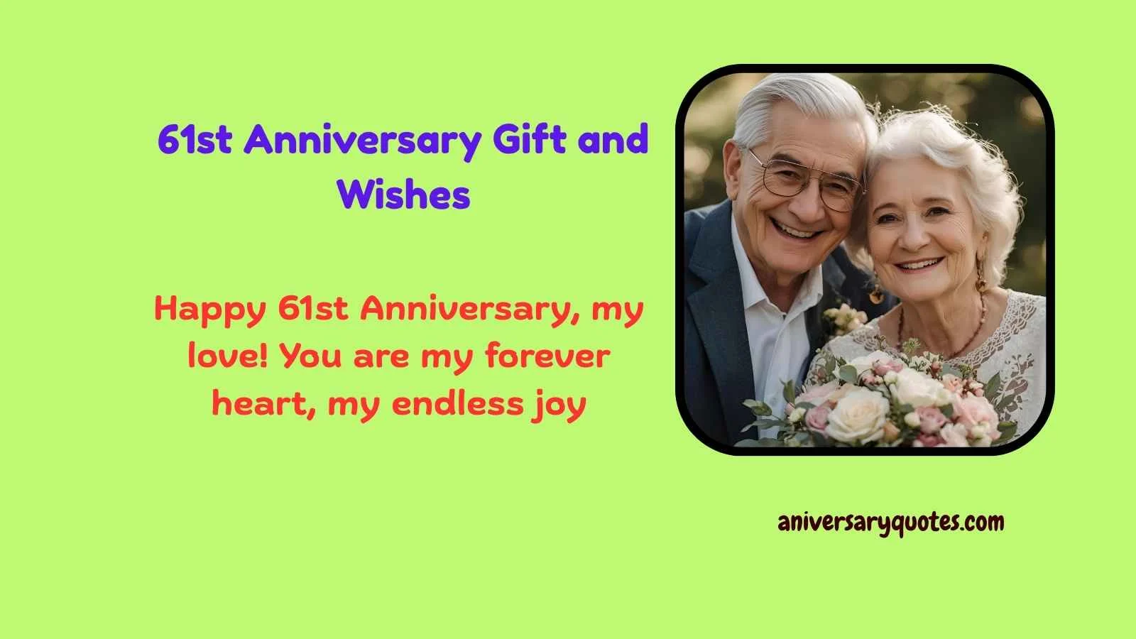 61st Anniversary Gift and Wishes